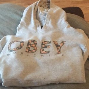 Obey floral hoodie